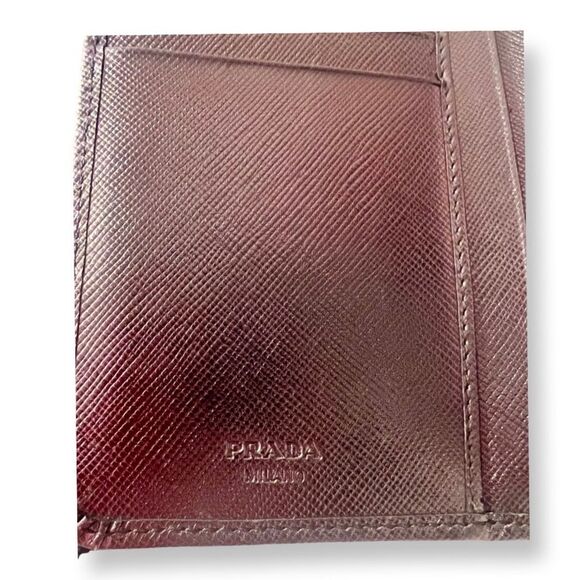 Prada Small Saffiano Compact Wallet Silver - Picture 4 of 16